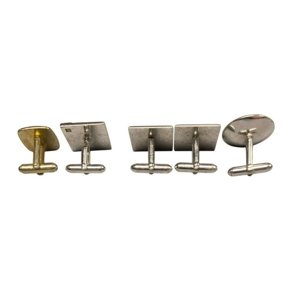 Mismatched Vintage Cufflinks Set Of 5 - Picture 4 of 4